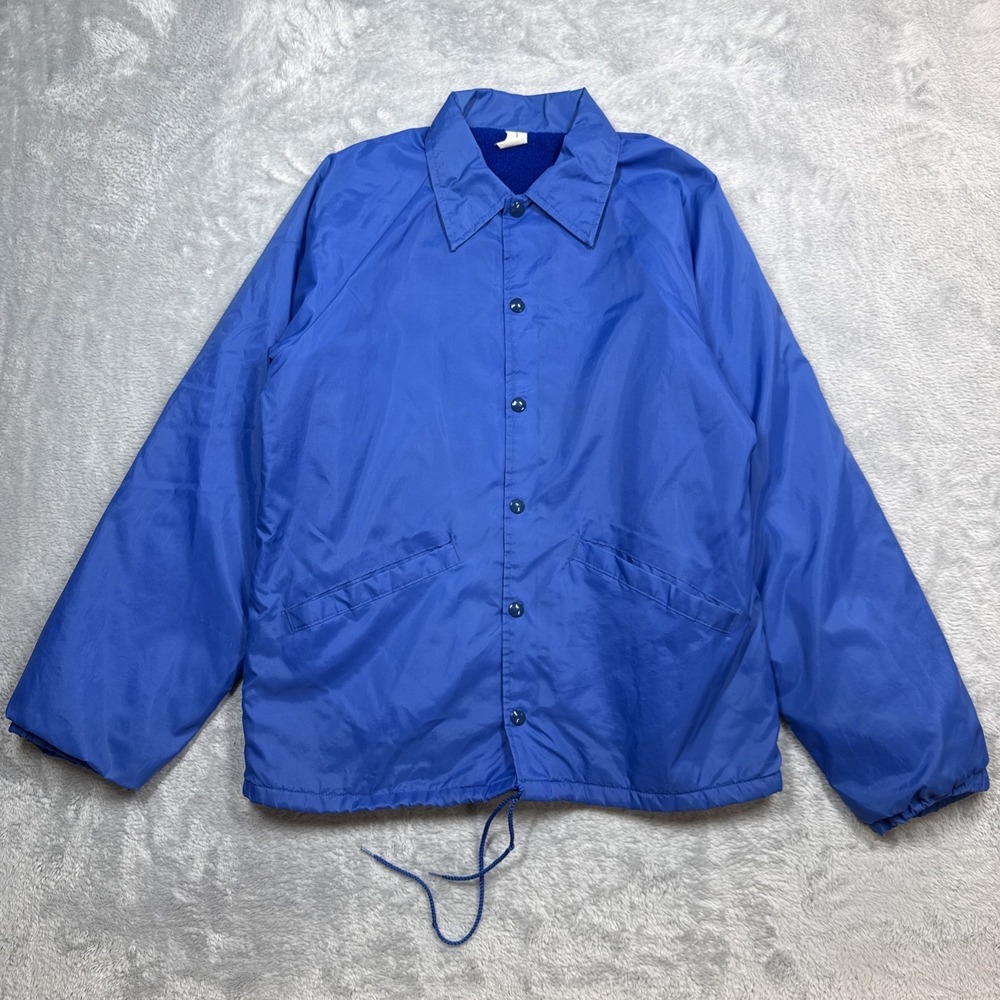 Vintage Coach Jacket Mens S‎ Blue Weather Wind Breaker Wind 70s 80s Lined USA